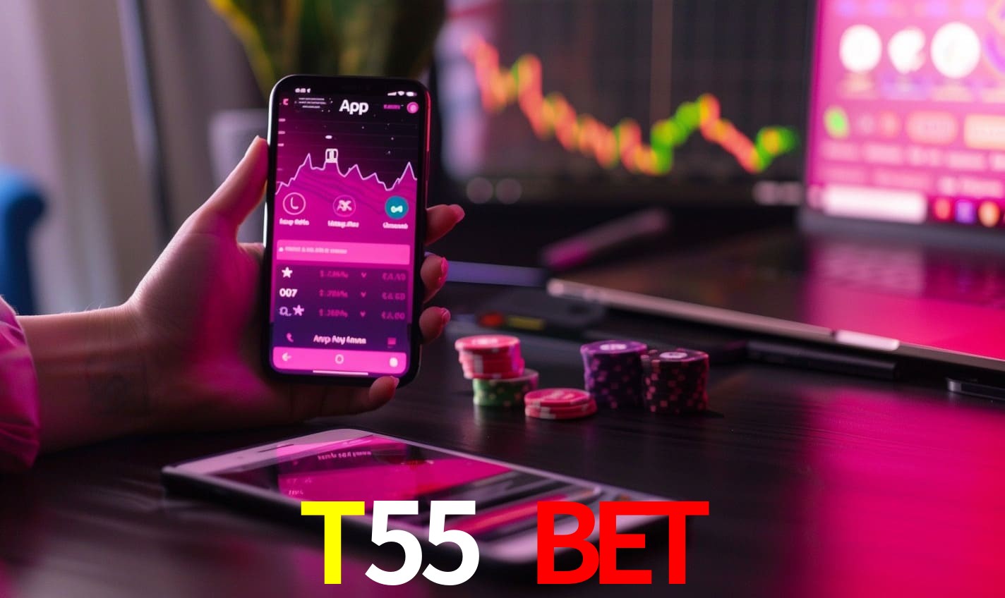 Comparação APP mobile vs versão web da T55 BET